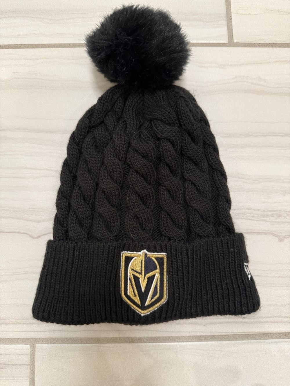 Vegas Golden Knights Black Pom Beanie